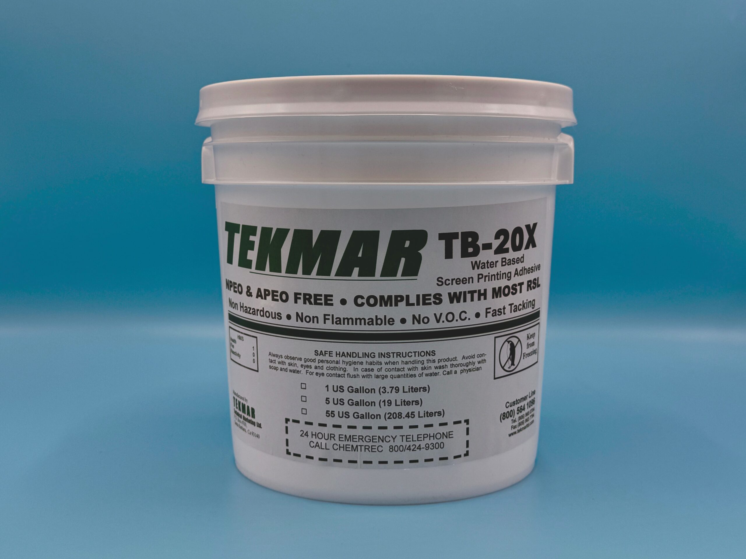 TEKMAR TB-20X RSL Approved Adhesive For Tee’s And Fleece